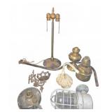 Lot: Lamps, Oil Lamps, and Lamp Parts