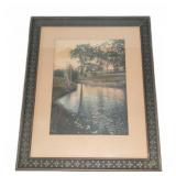 Wallace Nutting 1909 Framed River Landscape Print