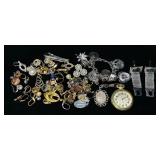 Jewelry Lot Silver Gold Tone Earrings Charms