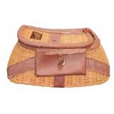 Creel Basket Wicker Leather British Hong Kong
