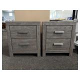 Ashley 2-Drawer Gray Nightstands Pair