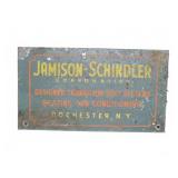Jamison-Schindler Metal Sign Rochester NY