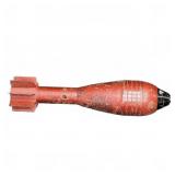 WWII Red Inert Training Mortar Shell 1945 Display
