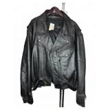SHAF Leather Jacket Size 3X Black Quilted Lining