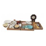 Decorative Kitchenware, Dishes, and Wall Clock