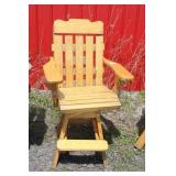 OUTDOOR WOODEN SWIVEL CHAIR