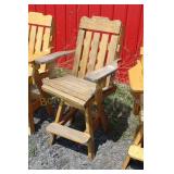 OUTDOOR WOODEN SWIVEL CHAIR