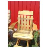 OUTDOOR WOODEN SWIVEL CHAIR