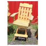 OUTDOOR WOODEN SWIVEL CHAIR
