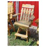 OUTDOOR WOODEN SWIVEL CHAIR