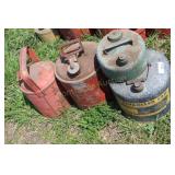 4 METAL FUEL CANS
