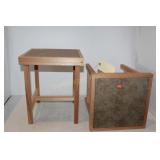 HAND MADE PLANT STAND WITH TILE TOP