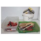 WOOD CLAMP, SPRAY GUN, PAINT SUPPLIES