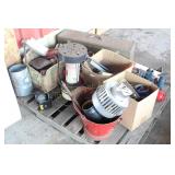 TOOL BOX, HYDRALIC JACKS, SMALL HAND TOOLS