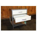 PILLOWFORT BRAND 2 DRAWER LOCKER NIGHT STAND