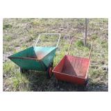 2 METAL LAWN CART