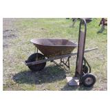 METAL WHEEL BARROW & BAG CART