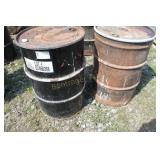 2 METAL BARRELS