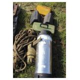 SOAD TANK, ROPE, TIE DOWN, WHEEL CHUCKS