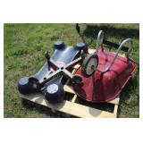 CREEPER, ROLLING STAND, METAL WHEEL BARROW