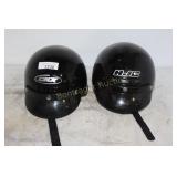 TWO MOTORCYCLE HELMETS