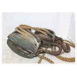 BLOCK $ TACKLE W/ EXTRA PULLEY