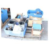 DOLLY, STOOL, ELECTRICAL LIGHTS