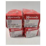 4 BOXES OF .440 LEAD ROUND MUZZLELOADING BALLS