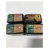 4 PACKETS OF COPPERHEAD .177 CAL. POINTED PELLETS