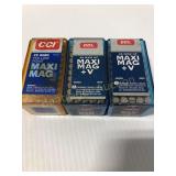 3 BOXES OF CCI 22 WMR HOLLOW POINT MAXI MAG ROUNDS
