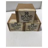 60 ROUNDS OF 7.62 X 51 AMMUNITION; 3 BOXES
