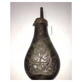 ANTIQUE COPPER AND BRASS MUSKET HORN