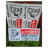 3 NATIONAL GRID SIGNS