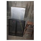FIRE PLACE GUARD, ALUMINUM TOOL BOX, STEP LADDER