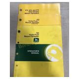 3 JOHN DEERE OPERATORS MANUALS