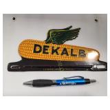DEKALB METAL ADVERTISING LICENSE PLATE ADVERTISING