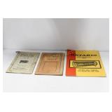 3 ONTARIO DRILL COMPANY INFORMATION BOOKS & MANUAL