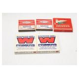 5 BOXES OF RIFLE AND PISTOL PRIMERS