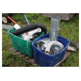 4 ROLLERS, VENT PIPE, PLASTIC PIECES