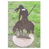 METAL DECORATIVE NATIVE AMERICAN OUTDOOR ART