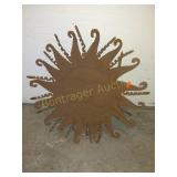 COPPER SUN DECORATION ON STAND
