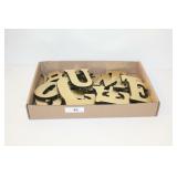 ASSORTED WODDEN AND METAL LETTERS