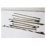 8 USED VIOLIN BOWS
