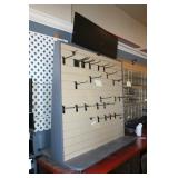 ROLLING DOUBLE SIDED SLAT RACK WITH HOOKS