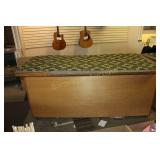 ROLLING WOODEN WORK STAND, 6 DRAWERS