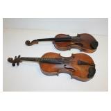 2 POOR CONDITION VIOLINS