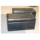 2 CABINET STORAGE BENCHES