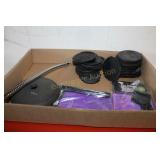 (21) YAMAHA RUBBER PADS, MICROPHONE STAND
