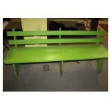 LIGHT GREEN PARK BENCH