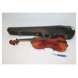 2 POOR CONDITION VIOLINS AND HARD CASE